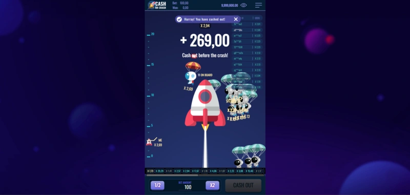 Cash or Crash game